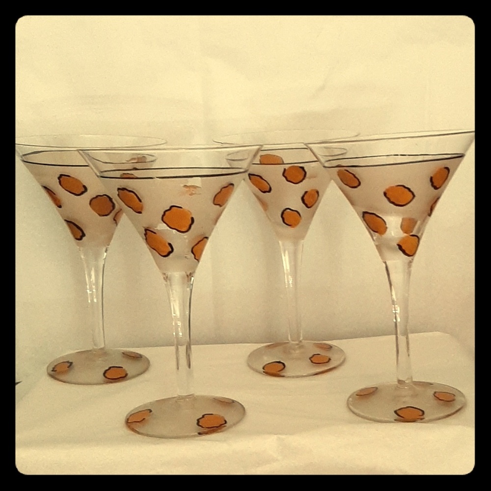 Handpainted martini glasses
